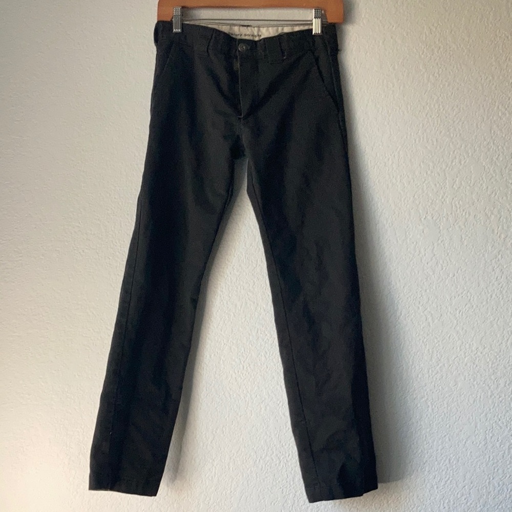 Black dickies, skinny straight. Boys size 14.